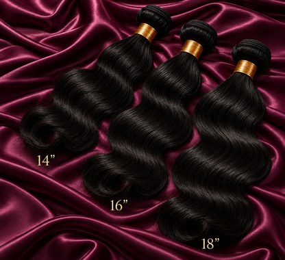 Signature 12A Natural Black Body Wave 14 16 18 inch three-bundle package